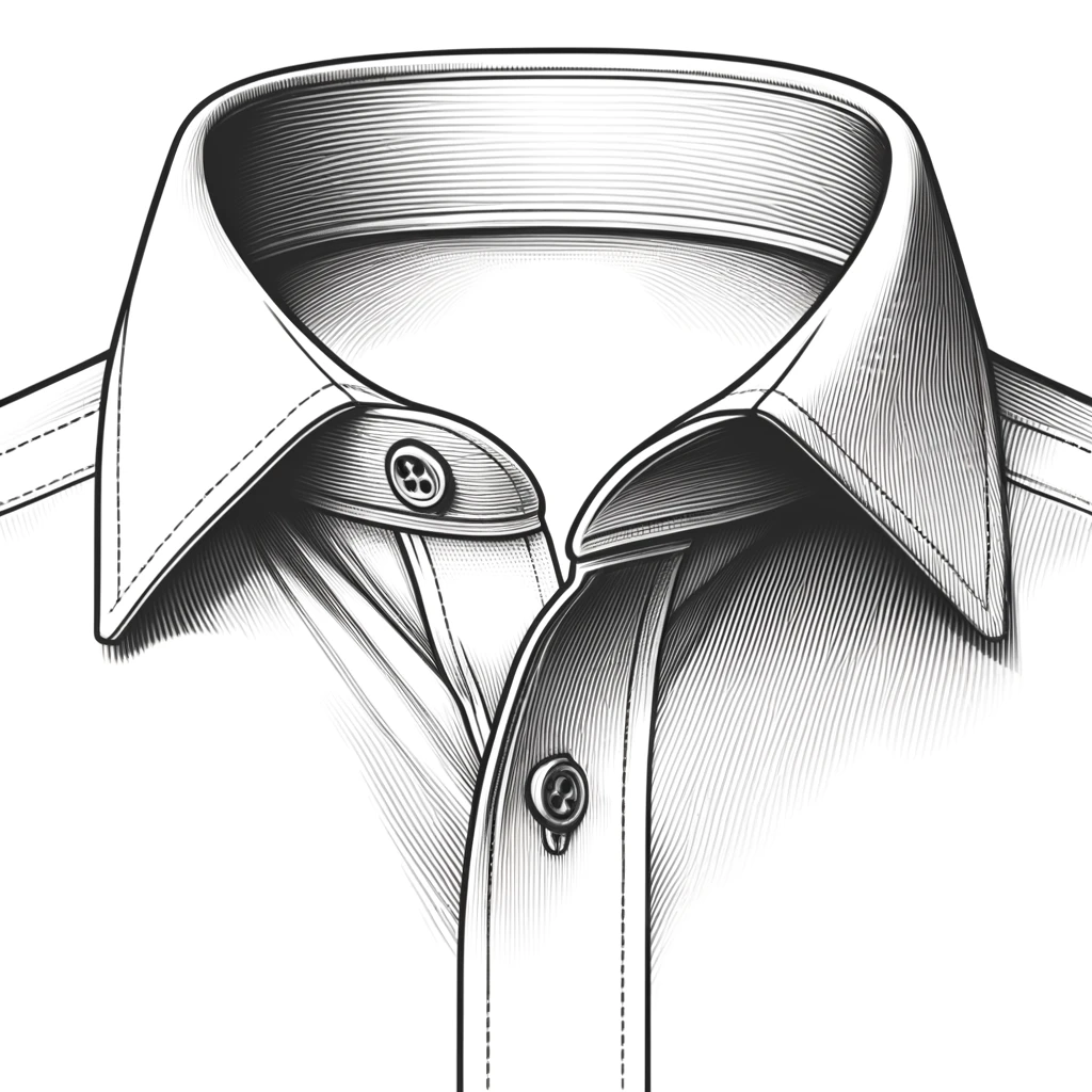 stylish cutaway shirt collar