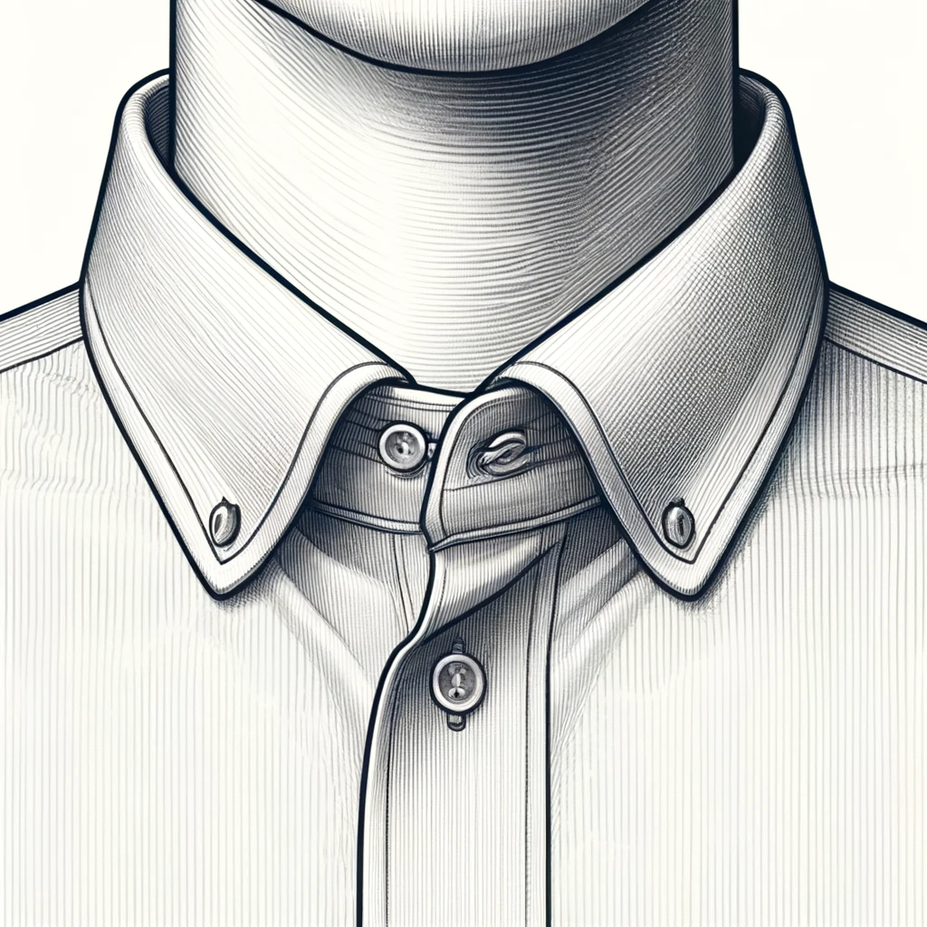 stylish pinned shirt collar